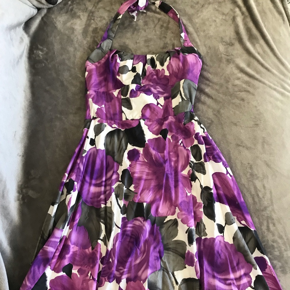 💜Floral halter top dress🌸🌸🌸